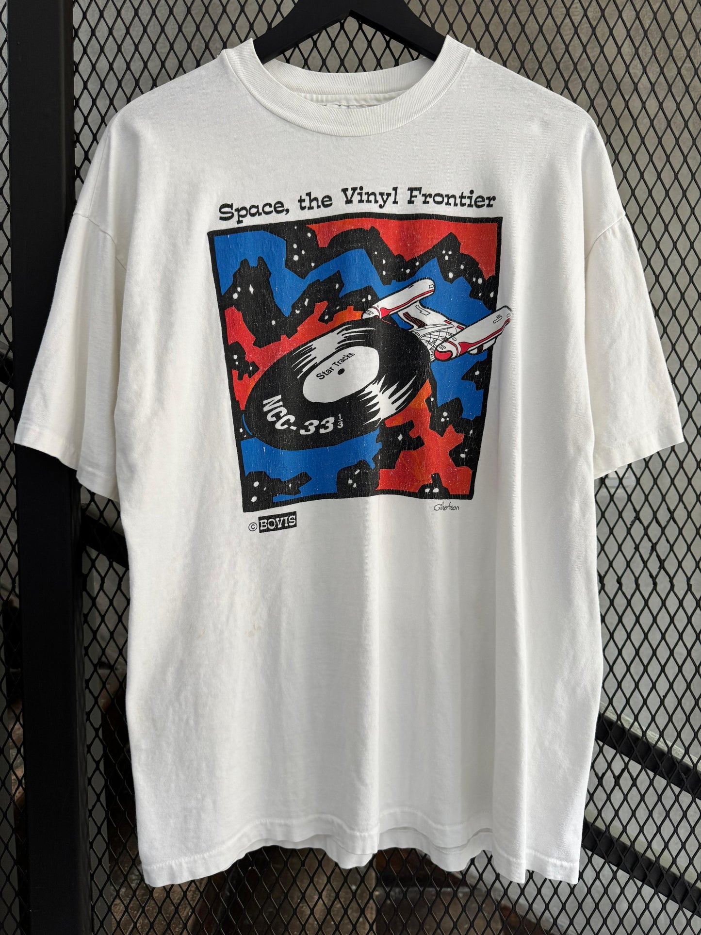 Vintage 1990s Star Tracks Vinyl Tee
