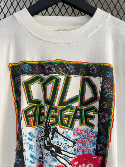 Vintage 1990s Red Stripe Cold Reggae Tee