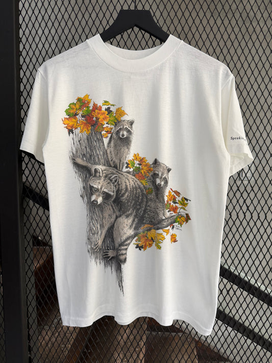 Vintage 1992 Raccoons Wildlife Tee